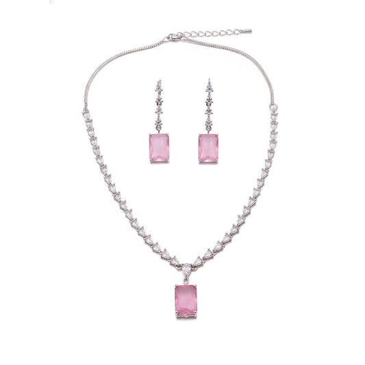 Light Pink AD Graduating Drop Necklace