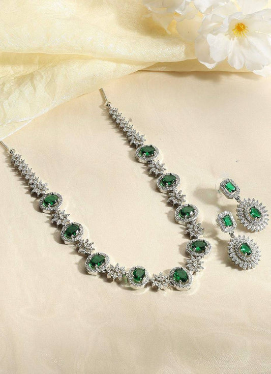 Royal Bridal Green Necklace Set