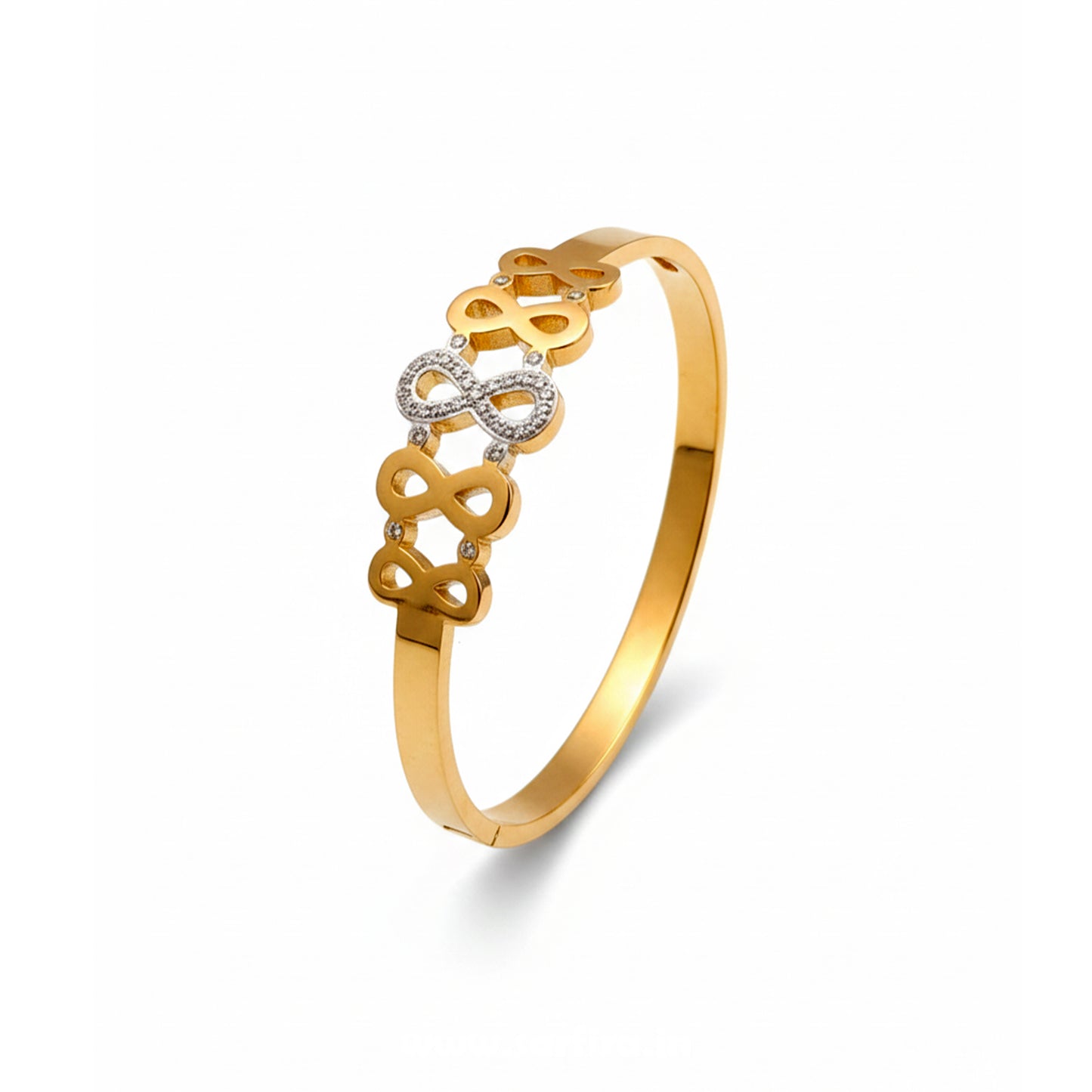 Gold Infinity Motif Kada Bracelet