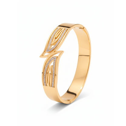 Leaf Design Overlap Kada Bracelet