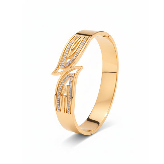 Leaf Design Overlap Kada Bracelet