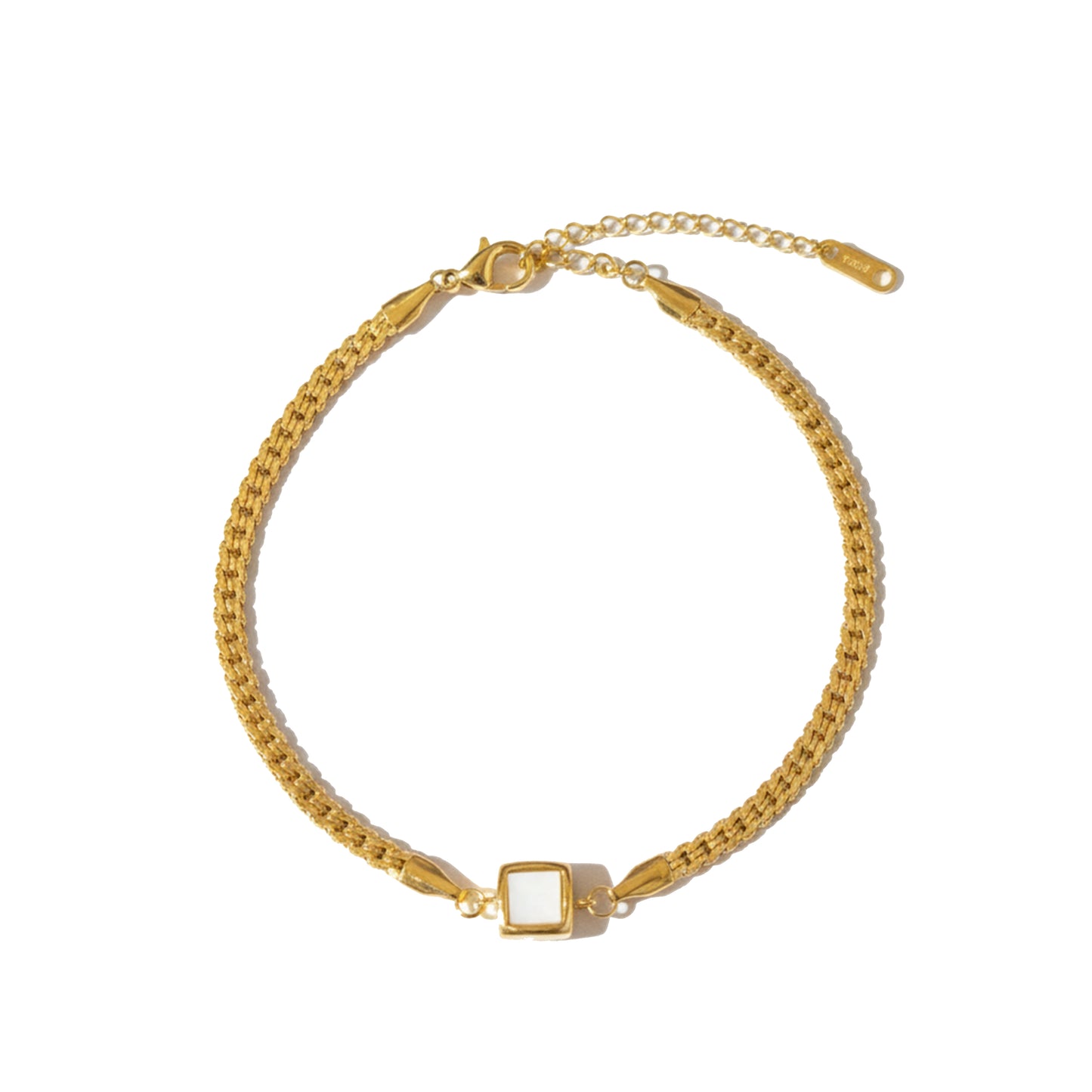 Square MOP Chain Bracelet