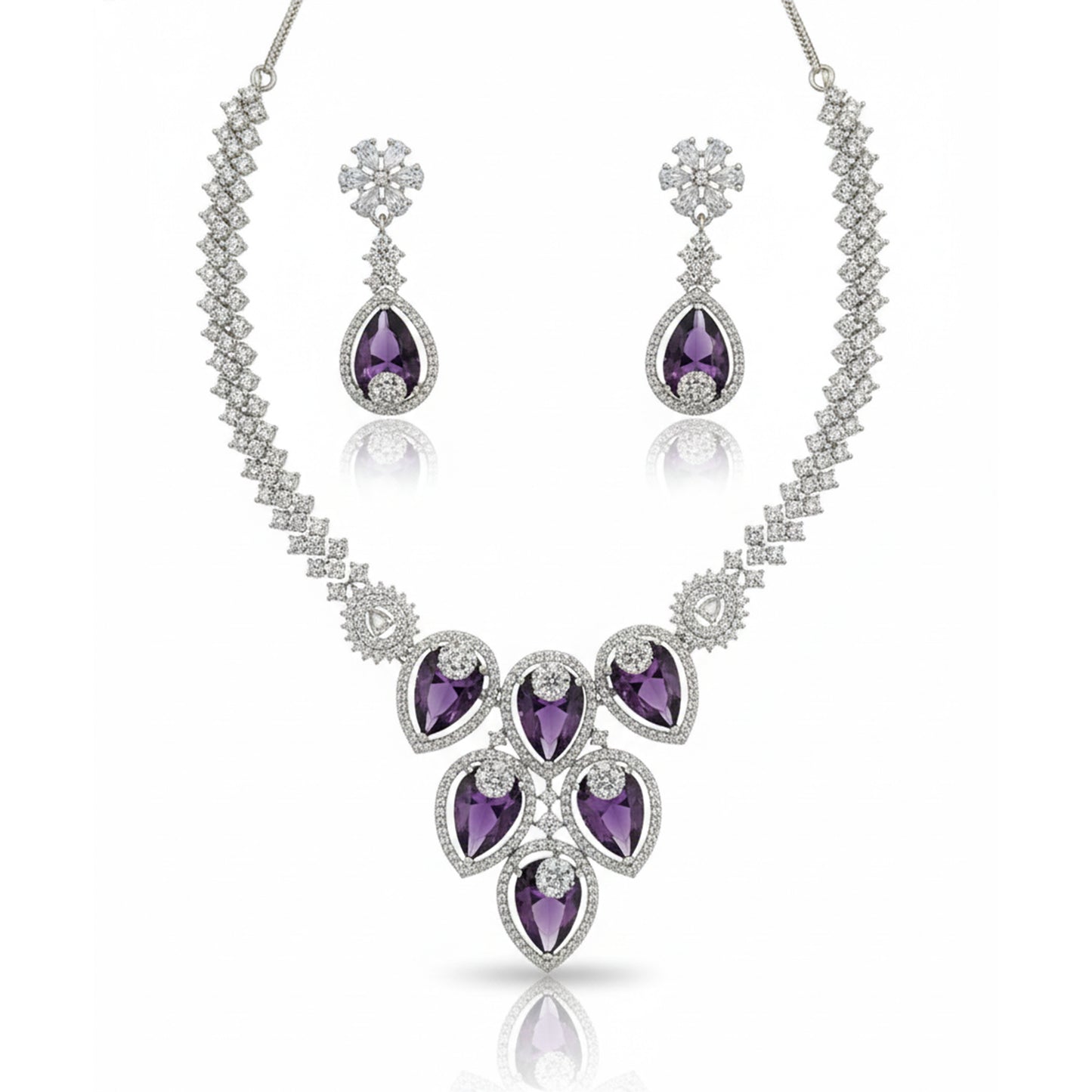 Purple Bridal Necklace