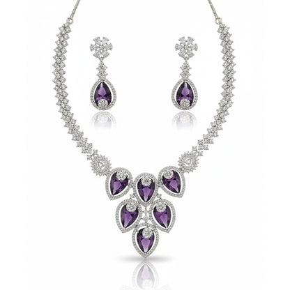 Purple Bridal Necklace