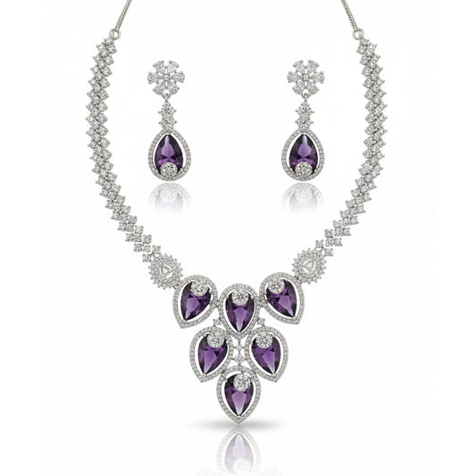 Purple Bridal Necklace