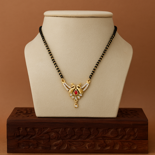 Butterfly Design Stone Mangalsutra