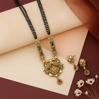 Peacock Design Premium Mangalsutra Set For Women