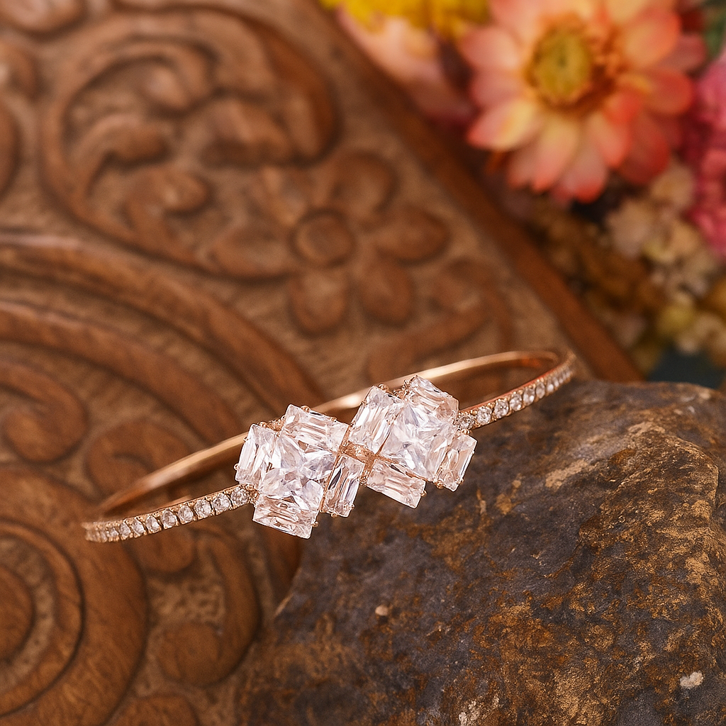 Elegant Rose Gold Crystal Bracelet