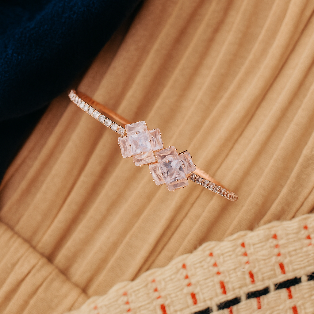 Elegant Rose Gold Crystal Bracelet