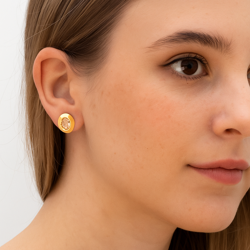 Oval Shaped Diamond Earrings