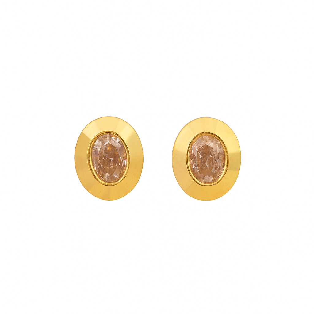 Oval Shaped Diamond Earrings