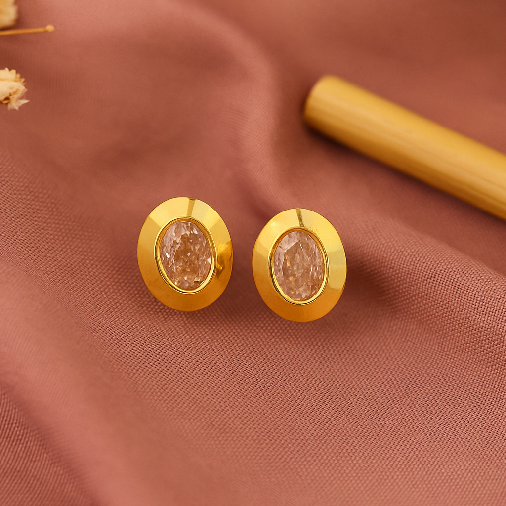 Oval Shaped Diamond Earrings