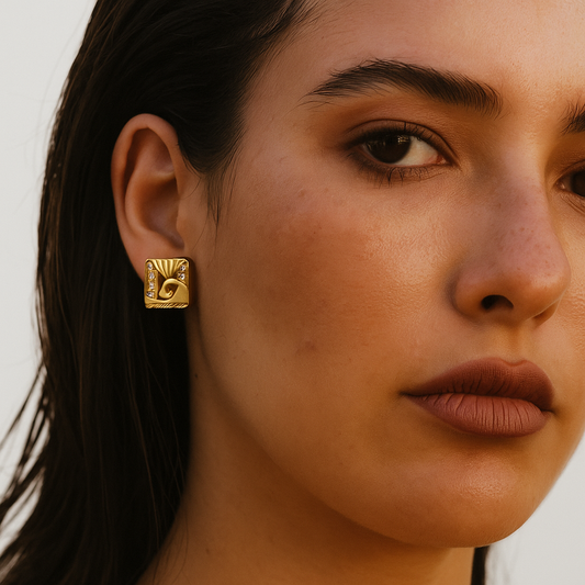 Square Diamond Earrings