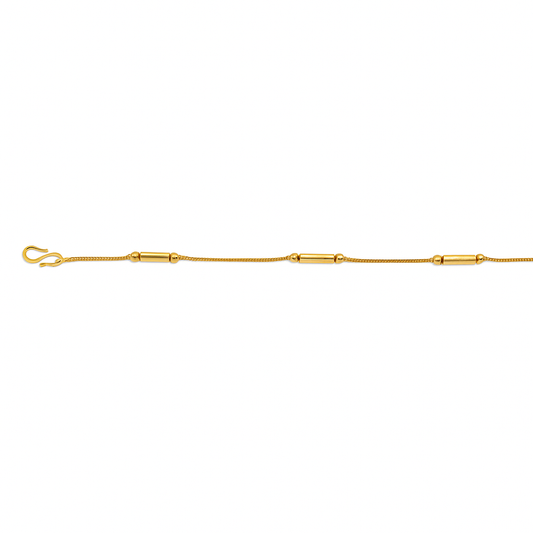 Classic Cylindrical Bead Gold Chain