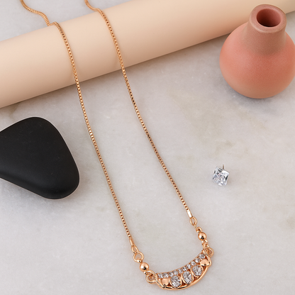 Gold Plated Crystal Stone Chain Pendant