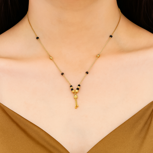 Modern Black Bead Mangalsutra