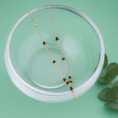 Tear-Drop Black Bead Mangalsutra