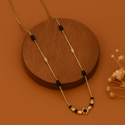 Hexagon Black Bead Mangalsutra