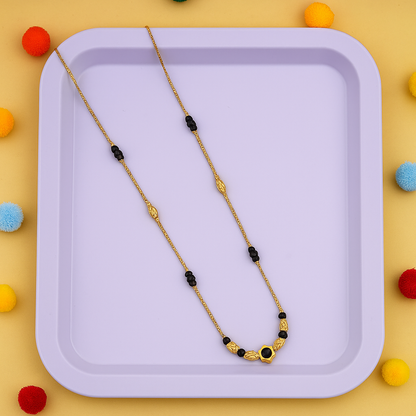 Hexagon Black Bead Mangalsutra