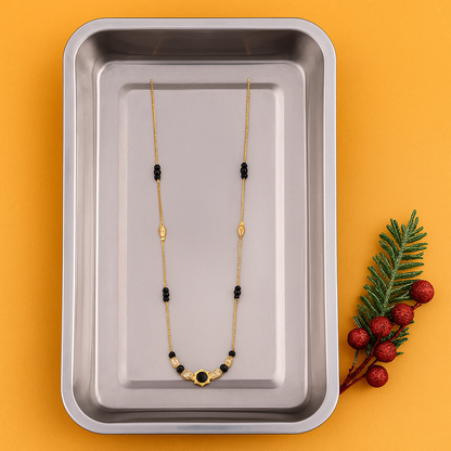 Hexagon Black Bead Mangalsutra