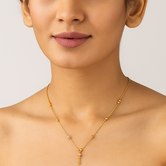 Elegant Pink Bead Mangalsutra