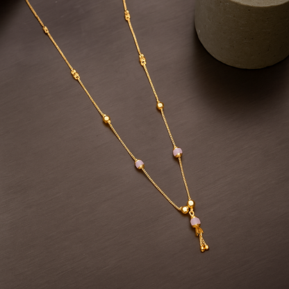 Elegant Pink Bead Mangalsutra