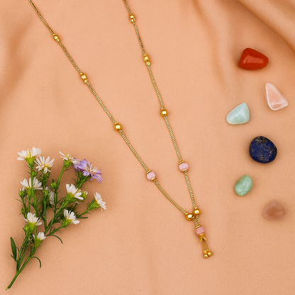 Elegant Pink Bead Mangalsutra