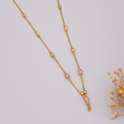 Elegant Pink Bead Mangalsutra