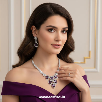 Purple Bridal Necklace