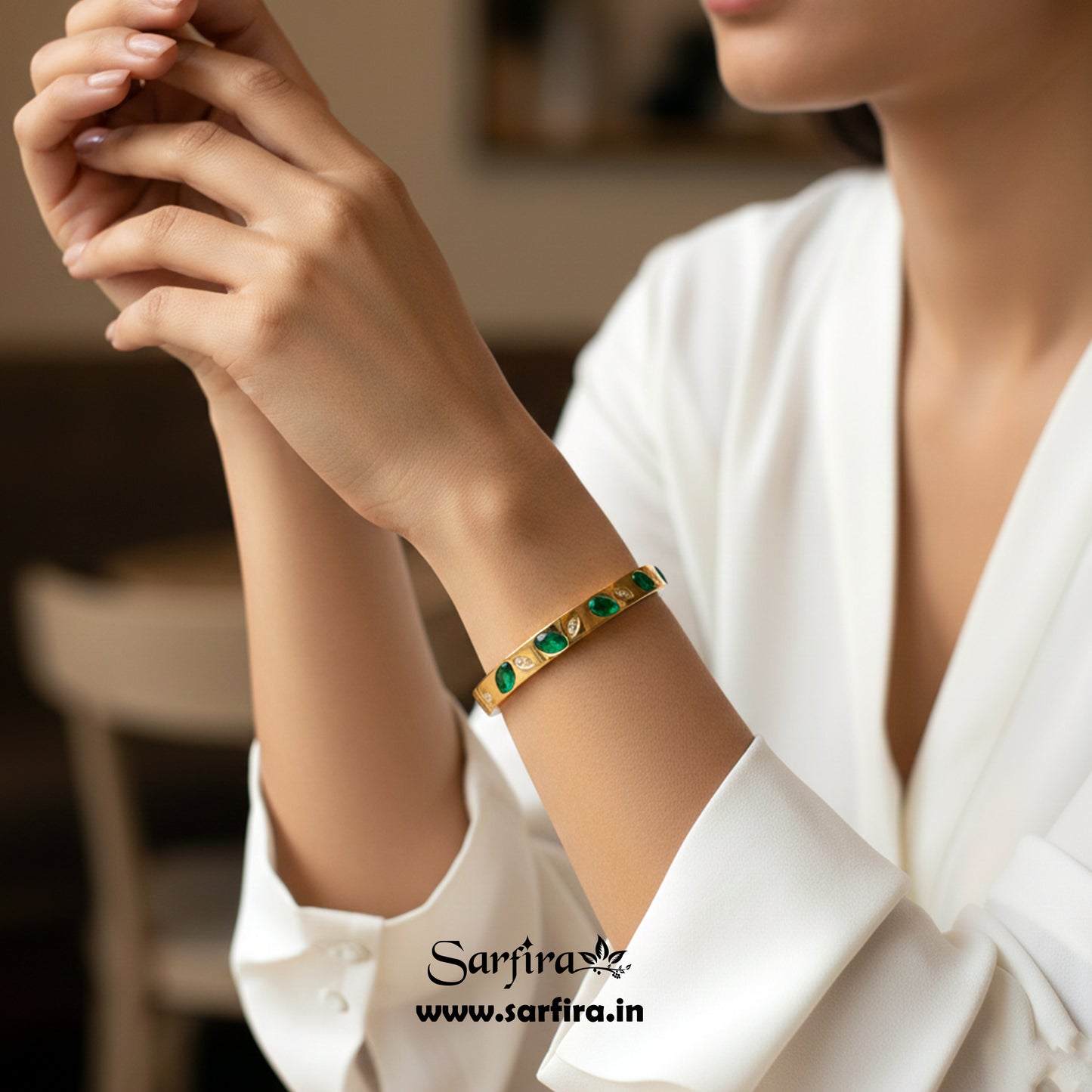 Green Stone Kada Bracelet