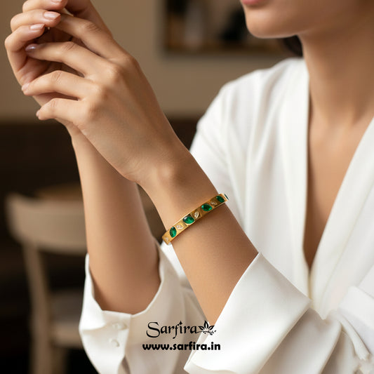 Green Stone Kada Bracelet
