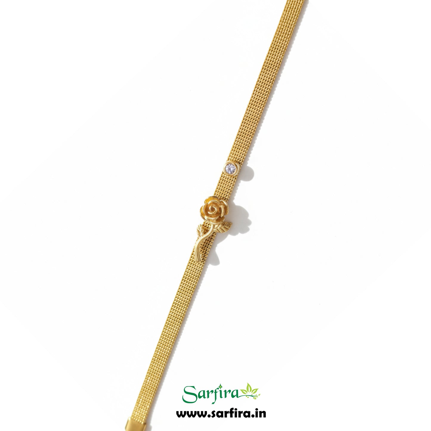 Rose Charm Mesh Bracelet