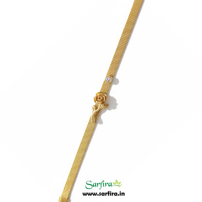 Rose Charm Mesh Bracelet