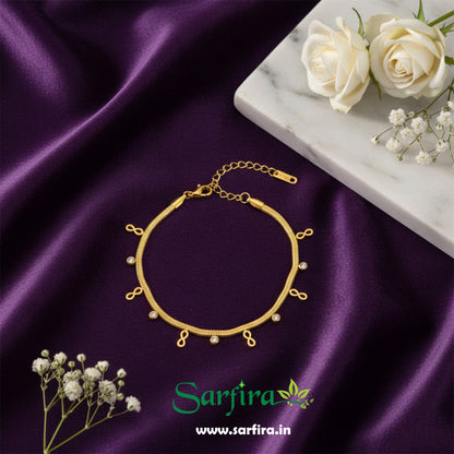 Infinity & CZ Snake Chain Bracelet