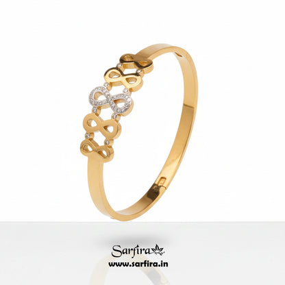 Gold Infinity Motif Kada Bracelet