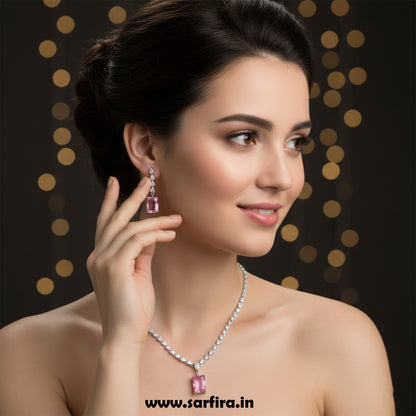 Light Pink AD Graduating Drop Necklace