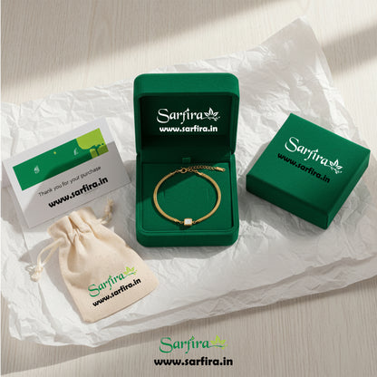 Square MOP Chain Bracelet