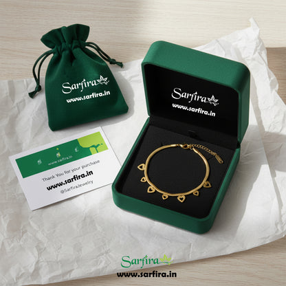 Open Heart Charm Snake Chain Bracelet