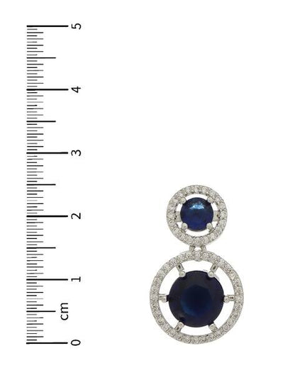 Atarangi Crystal Drop Earrings for Women – Available in Blue & Green