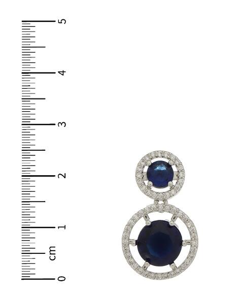 Atarangi Crystal Drop Earrings for Women – Available in Blue & Green