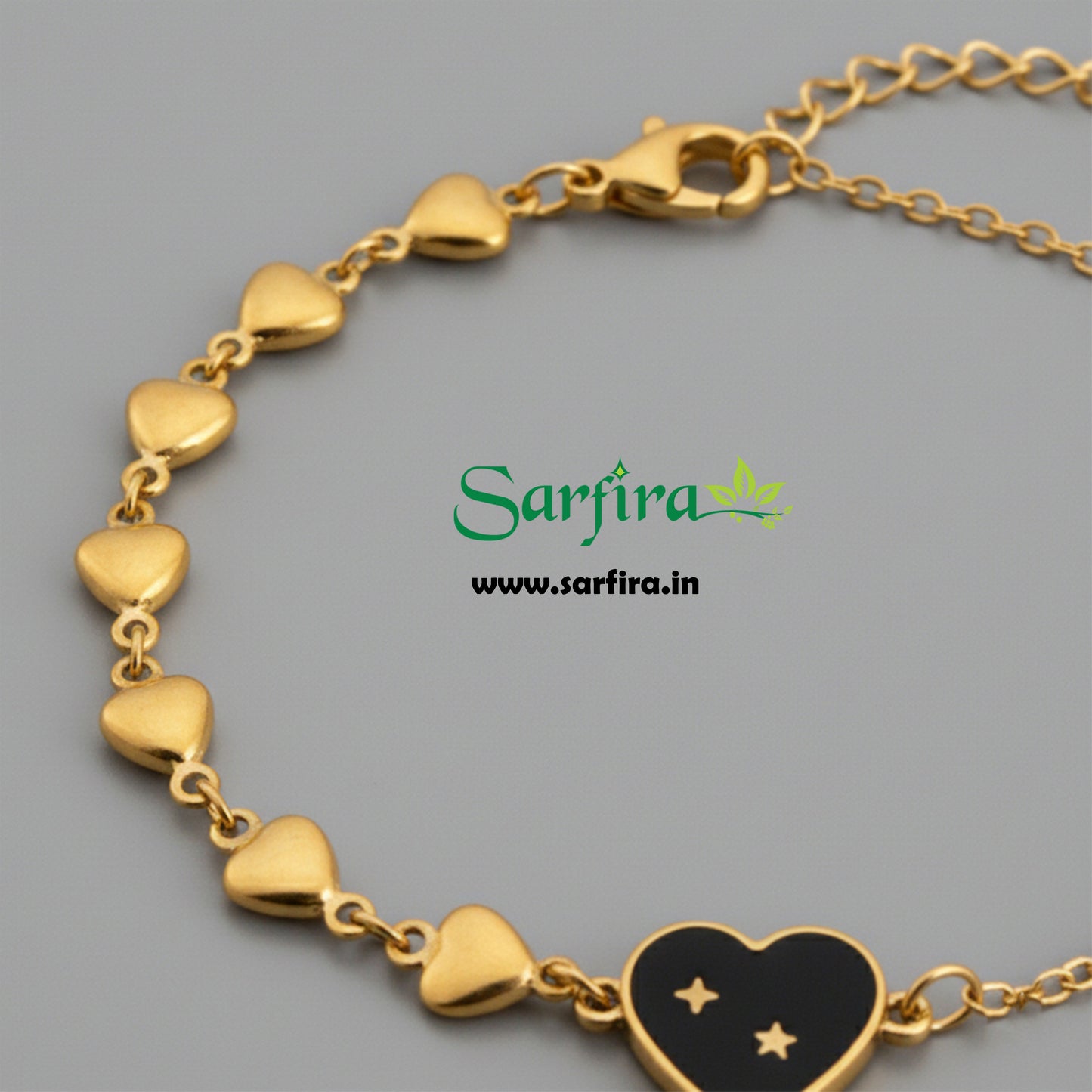 Black & Golden heart Bracelet