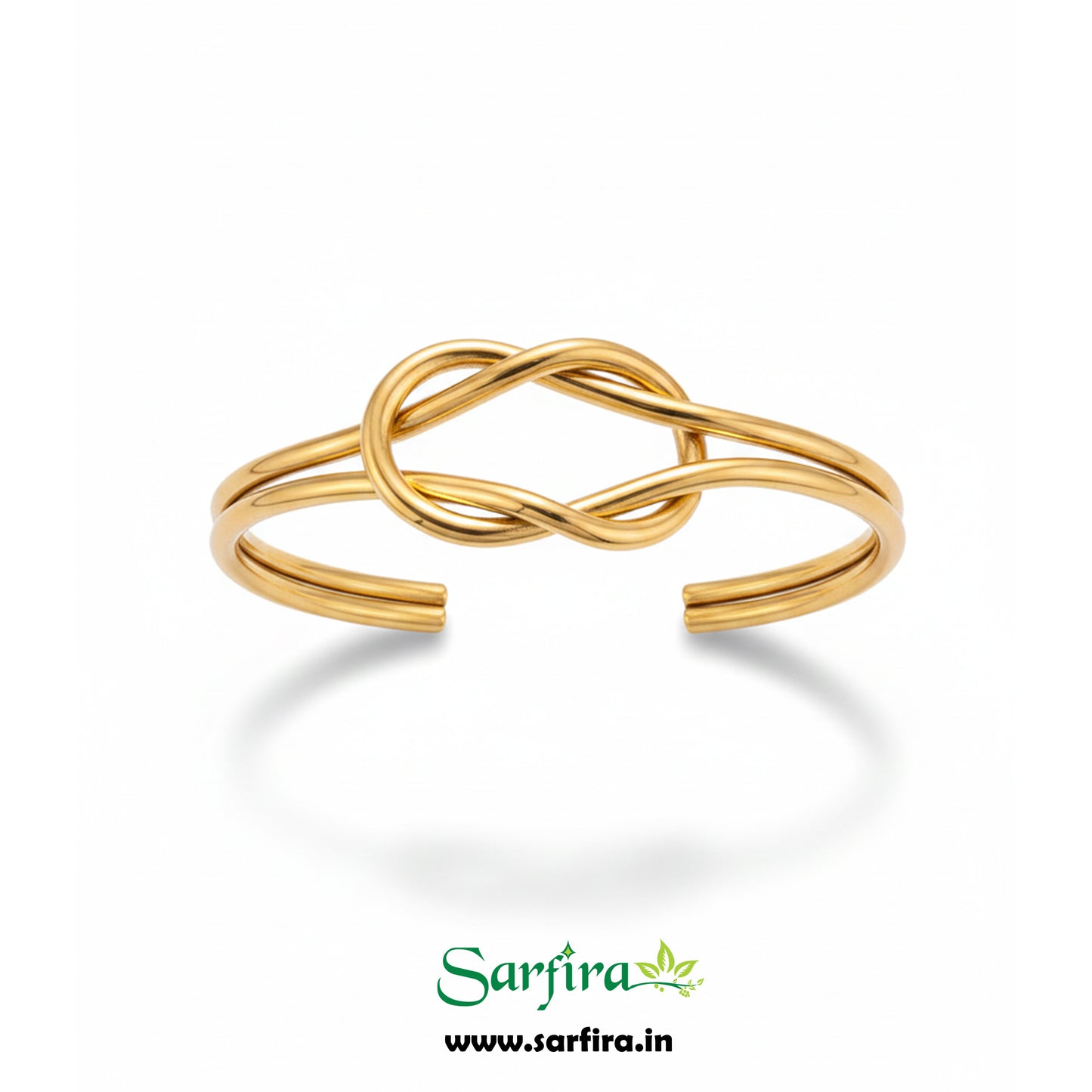 Intertwined Knot Open Cuff Kada