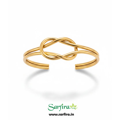 Intertwined Knot Open Cuff Kada