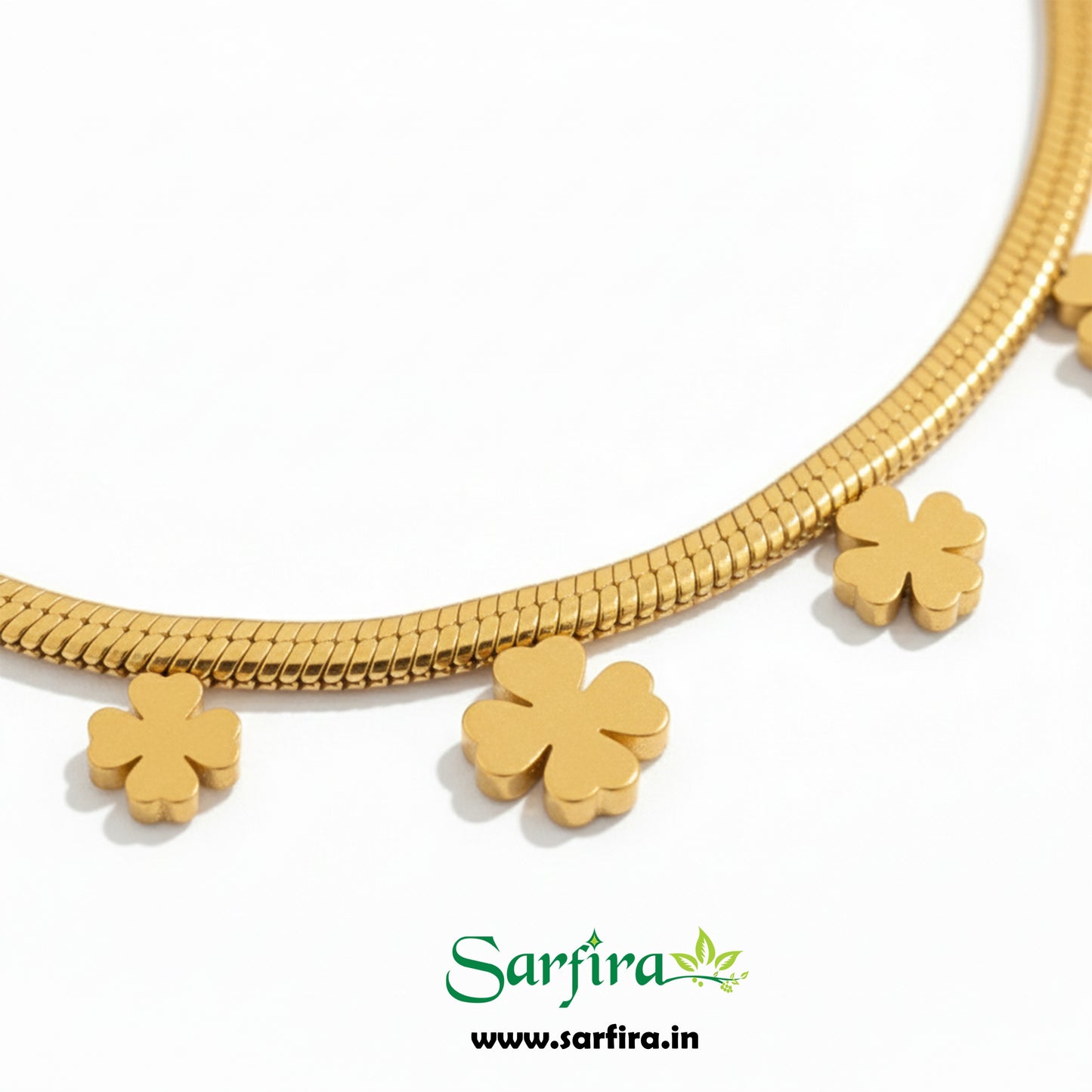 Charm Flower Snake Chain Bracelet