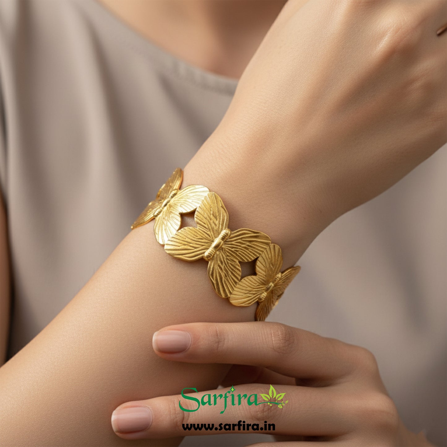 Butterfly Open Cuff Bracelet