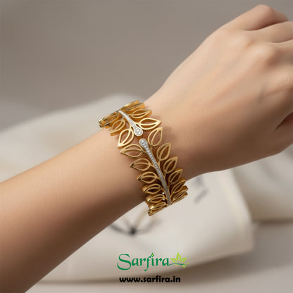 Open Leaf Cuff Bracelet