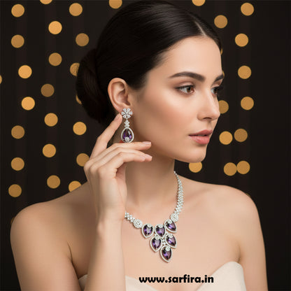 Purple Bridal Necklace