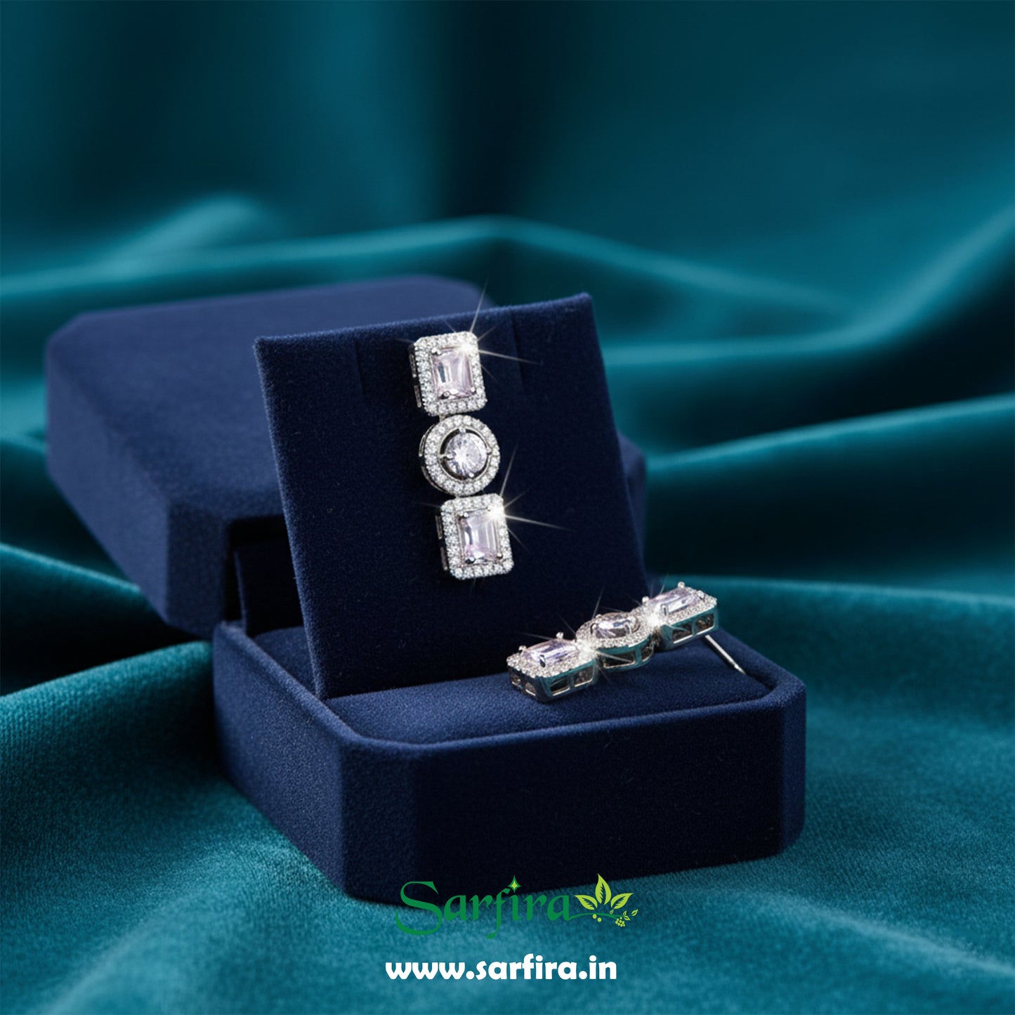 American Diamond Mixed Shape Necklace