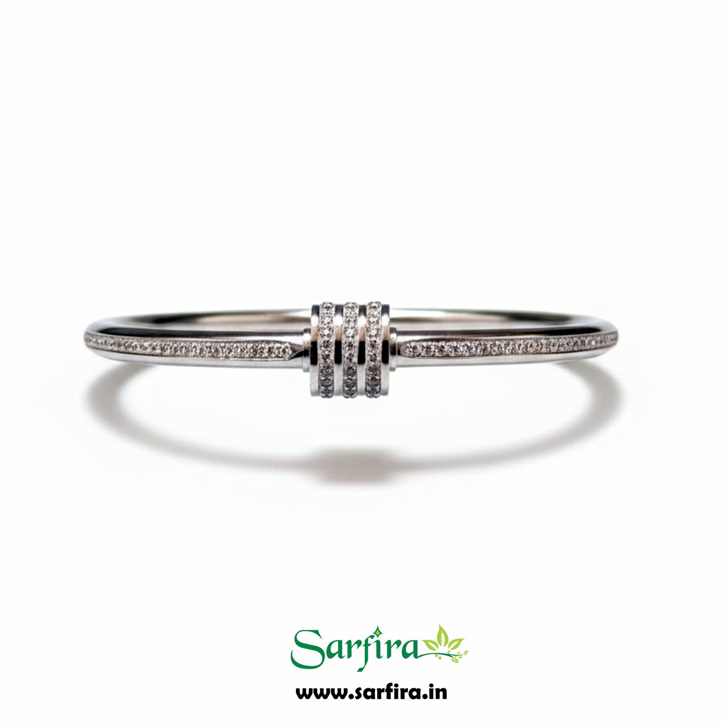 Silver Triple-Ring Kada Bracelet