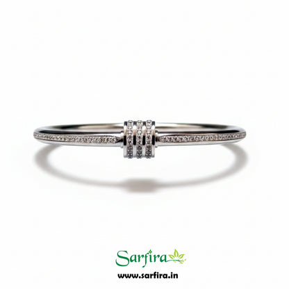 Silver Triple-Ring Kada Bracelet